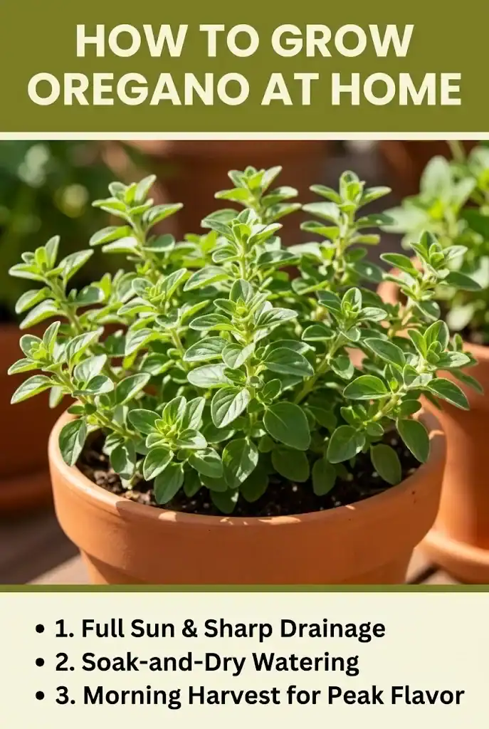 How to grow oregano at home guide and infographic