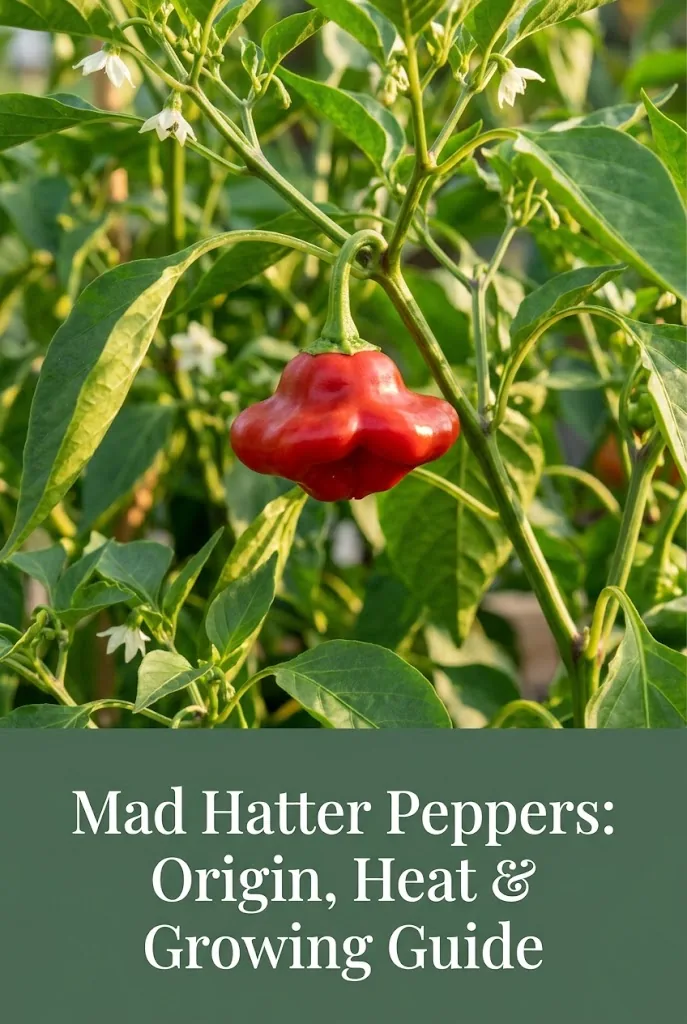 Vertical garden and culinary guide to growing and using Mad Hatter peppers